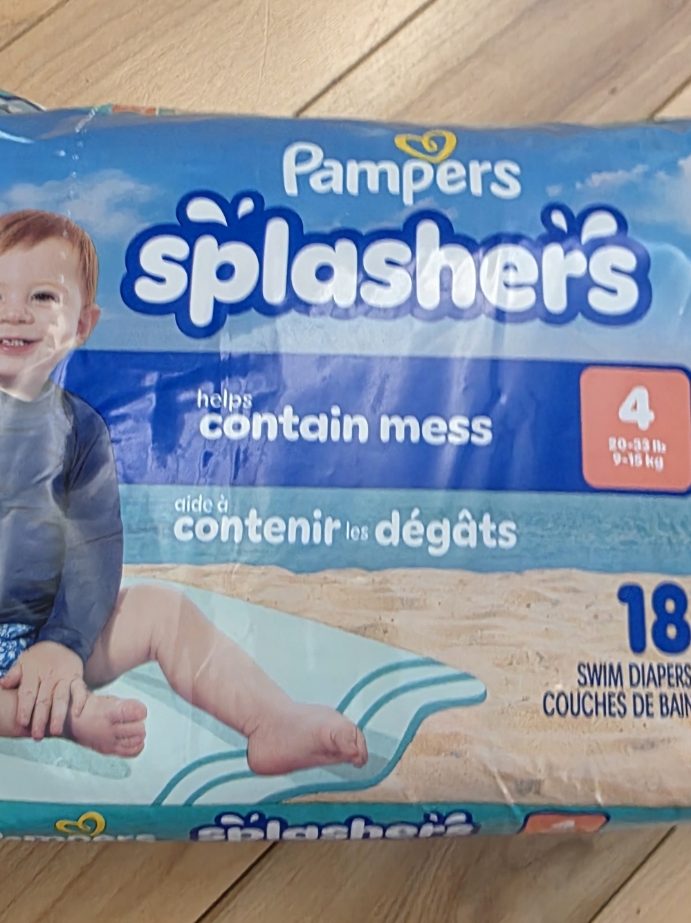 Pampers splashers swim diapers Sz 4 18 ct *new*